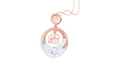 Orbit Glow Diamond Pendent In Gold - 0.74 Ct Brilliant Cut