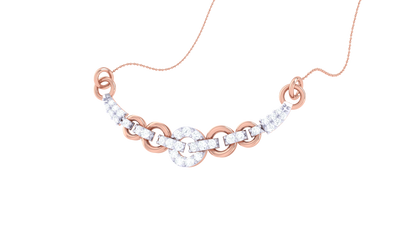 Golden Orbit Choker Pendent – 1.08 Ct Diamonds