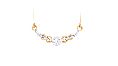 Golden Orbit Choker Pendent – 1.08 Ct Diamonds