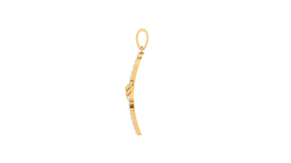 Ribbon of Love Diamond Pendent In Gold – 0.18 Ct Brilliant Cut