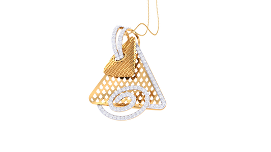 Eclipse Arc Pendent In Gold - 0.68 Ct Brilliant Round Cut Diamonds