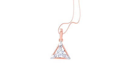 The Trinity Solitaire Pendent - 0.64 Ct Diamond In Gold