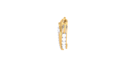 Intertwined Flow Pendant In Gold - 0.24 Ct Sparkling Diamonds