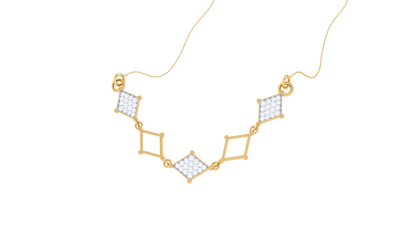 Geometric Elegance Diamond Pendent In Gold – 0.32 Ct Diamonds