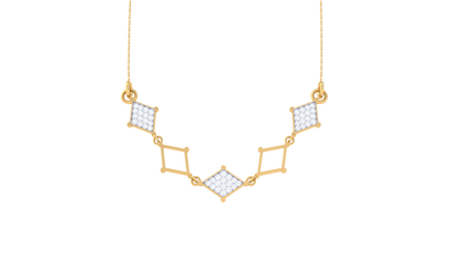 Geometric Elegance Diamond Pendent In Gold – 0.32 Ct Diamonds