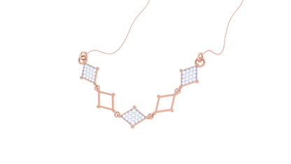 Geometric Elegance Diamond Pendent In Gold – 0.32 Ct Diamonds