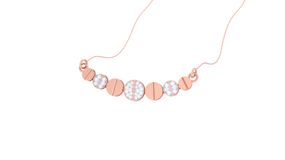 Symmetric Round Motif Pendent - 0.27 Ct Sparkling Diamonds