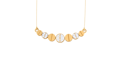 Symmetric Round Motif Pendent - 0.27 Ct Sparkling Diamonds