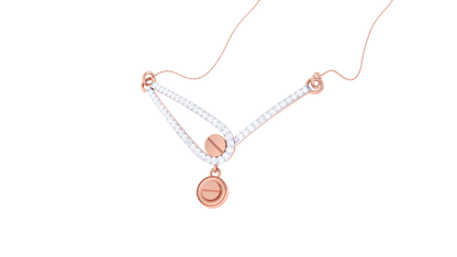 V-Bar Drop Pendent In Gold – 0.46 Ct Brilliant Diamonds