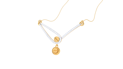 V-Bar Drop Pendent In Gold – 0.46 Ct Brilliant Diamonds