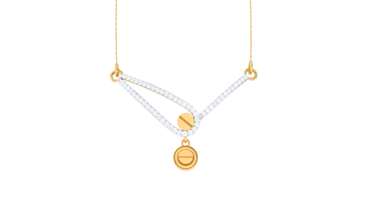 V-Bar Drop Pendent In Gold – 0.46 Ct Brilliant Diamonds
