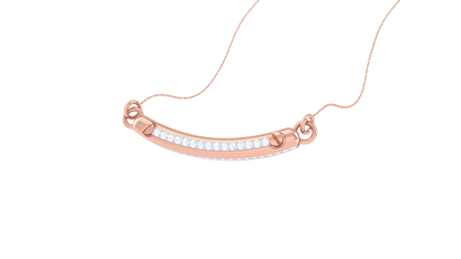 Bridge Of Starlight Gold Bar Pendant - 0.24 Ct Diamonds