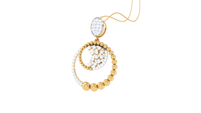 Interlocking Moonlight Pendant In Gold - 0.48 ct Diamonds