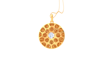 Celestial Bloom Pendant In Rose Gold - 0.59 Ct Brilliant Diamond