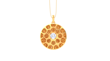 Celestial Bloom Pendant In Rose Gold - 0.59 Ct Brilliant Diamond