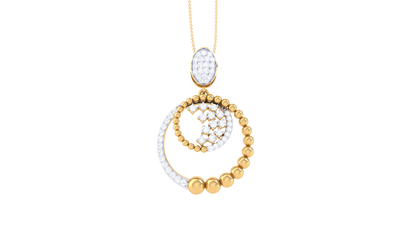 Interlocking Moonlight Pendant In Gold - 0.48 ct Diamonds