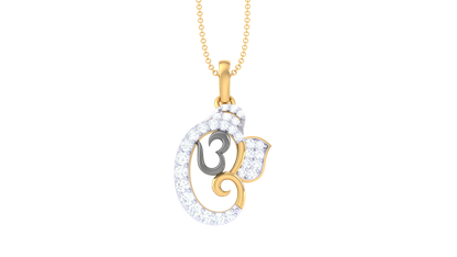 Om Serenity Pendant In Gold – 0.19 Ct Shimmering Diamonds