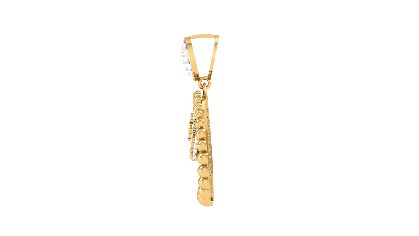 Interlocking Moonlight Pendant In Gold - 0.48 ct Diamonds