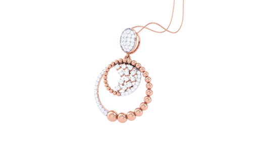 Interlocking Moonlight Pendant In Gold - 0.48 ct Diamonds