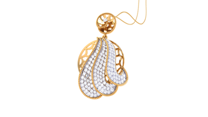 Lattice Lumina Pendent In Rose Gold - 1.49 Ct Round Cut Diamonds