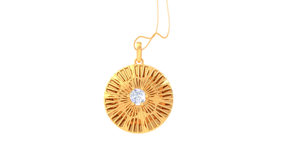 Solar Halo Pendent In Rose Gold - 0.59 Ct Dazzling Diamond