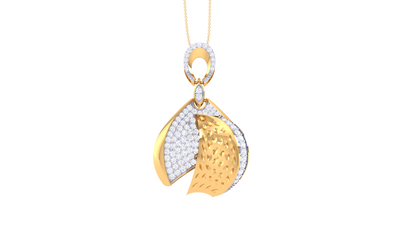 Lumiere Dual Drop Pendent In Gold - 0.68 Ct Round Cut Diamonds