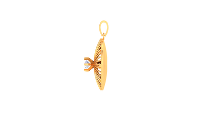 Solar Halo Pendent In Rose Gold - 0.59 Ct Dazzling Diamond