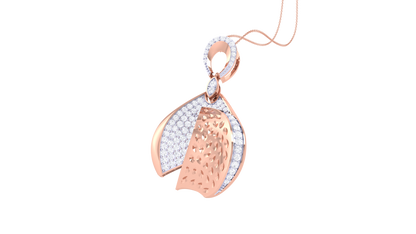 Lumiere Dual Drop Pendent In Gold - 0.68 Ct Round Cut Diamonds