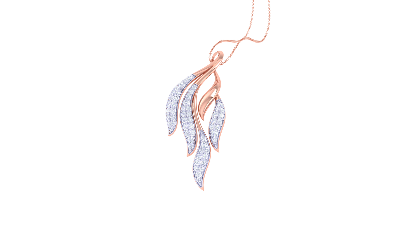 Linear Luxe Pendent With Diamond In Gold - 0.52 Ct