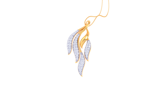 Linear Luxe Pendent With Diamond In Gold - 0.52 Ct