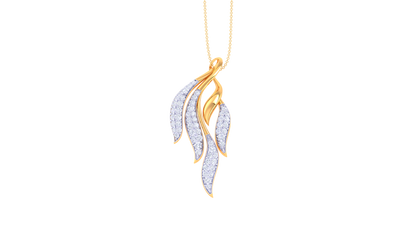 Linear Luxe Pendent With Diamond In Gold - 0.52 Ct