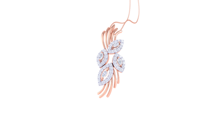 Twilight Leaf Diamond Pendent - 0.52 Ct