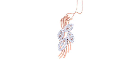 Twilight Leaf Diamond Pendent - 0.52 Ct