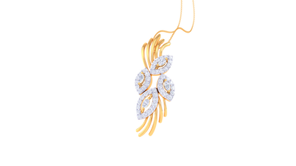 Twilight Leaf Diamond Pendent - 0.52 Ct