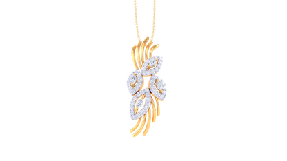 Twilight Leaf Diamond Pendent - 0.52 Ct