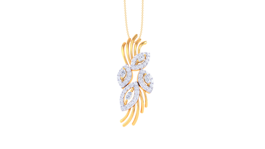 Twilight Leaf Diamond Pendent - 0.52 Ct