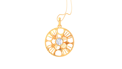Celestial Radiance Pendant In Gold - 0.59 Ct Diamond