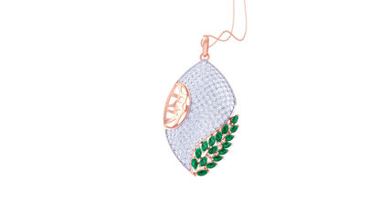 Flowline Leaf Damnation Pendent - 1.49 Ct