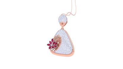 Glimmering Drop Pendent With Diamond In Gold - 1.11 Ct