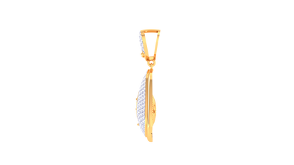 Glimmering Drop Pendent With Diamond In Gold - 1.11 Ct