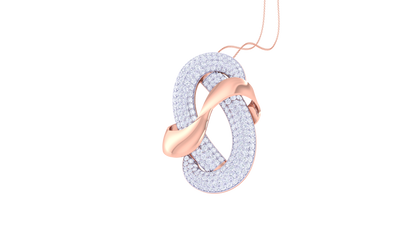 2.85 Ct - Infinity Poise Pendent Diamond In Gold