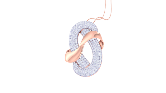 2.85 Ct - Infinity Poise Pendent Diamond In Gold