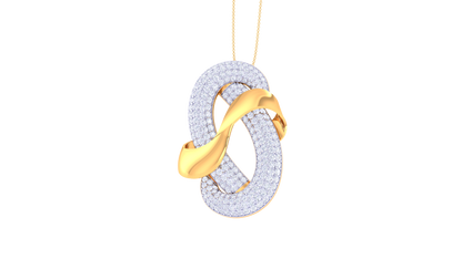 2.85 Ct - Infinity Poise Pendent Diamond In Gold