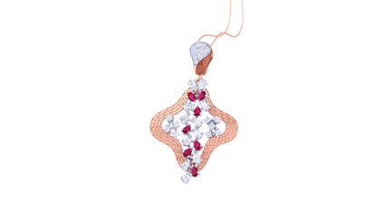 Twirling Grace Diamond Pendent In Gold - 0.45 Ct Round Cut Diamonds With Timelss Charm and Subtle Spakle