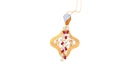 Twirling Grace Diamond Pendent In Gold - 0.45 Ct Round Cut Diamonds With Timelss Charm and Subtle Spakle