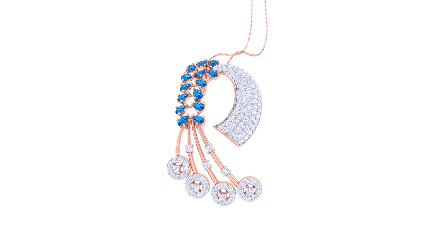 Twilight Cascade Diamond Pendent - 1.14 Ct