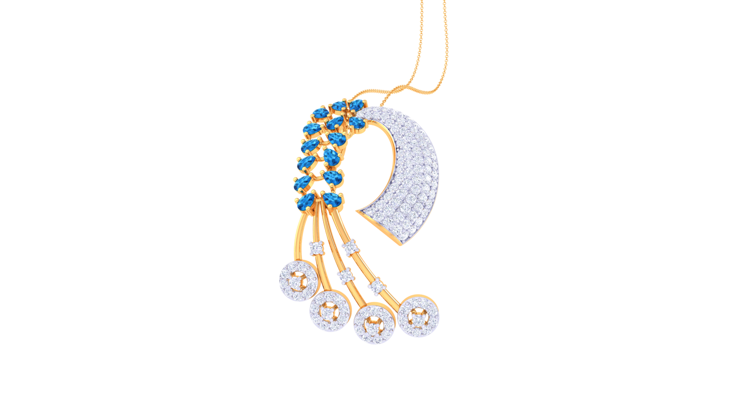 Twilight Cascade Diamond Pendent - 1.14 Ct