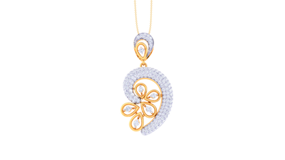 Gold Pendent With Dreamy Arc Diamond - 1.42 Ct