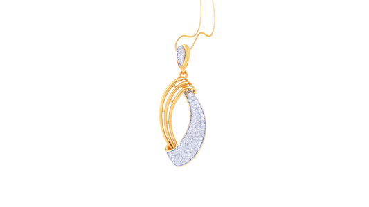 Twinned Leaf Diamond Pendent - 0.56 Ct