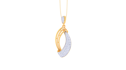 Twinned Leaf Diamond Pendent - 0.56 Ct